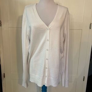Soft White Long Sleeved Cardigan NWT